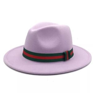 Lilac Fedora Hat with Elastic Band